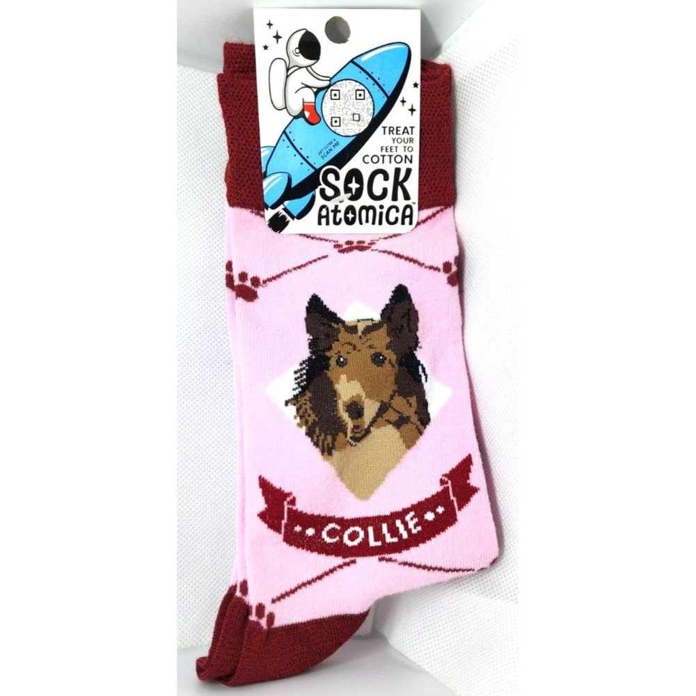 Sock Atomica Comfy Non Stinky One Size Fit Most Kync Custom Collie Socks